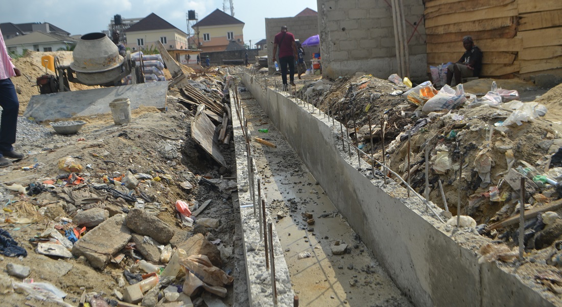 Construction of ongoing road and drainage at Ayodele Ayodeji Street ,  Lekki Peninsula Phase I.